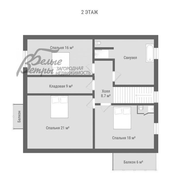 Дом в аренду Синергия КП Зименки id 535-004 планировка1