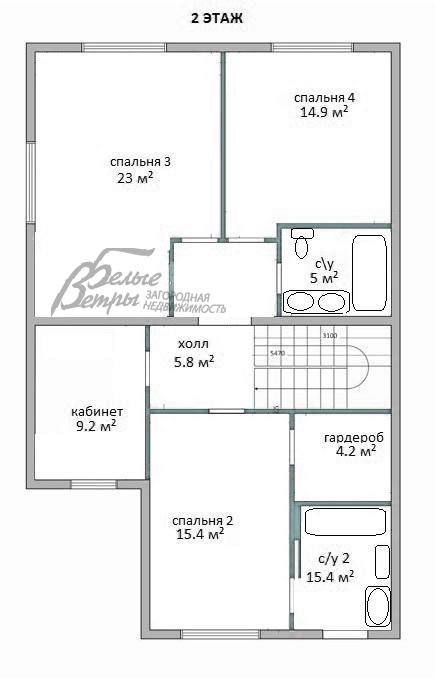Таунхаус Синергия КП Зименки id 535-414 планировка1