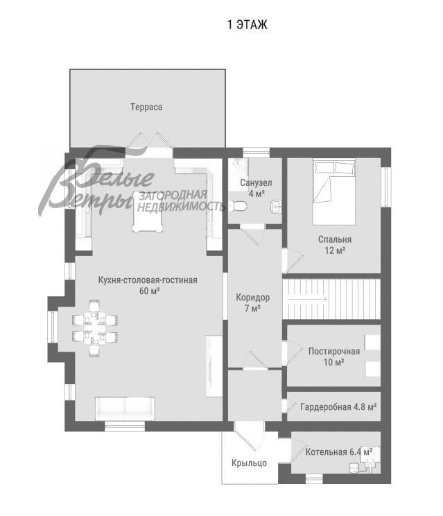 Дом в аренду Синергия КП Зименки id 535-004 планировка0