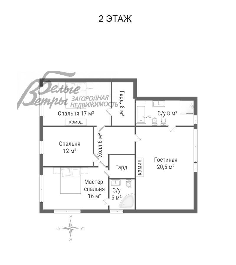 Дом Ново-Троицкое к/п Пучково id 119-116 планировка1