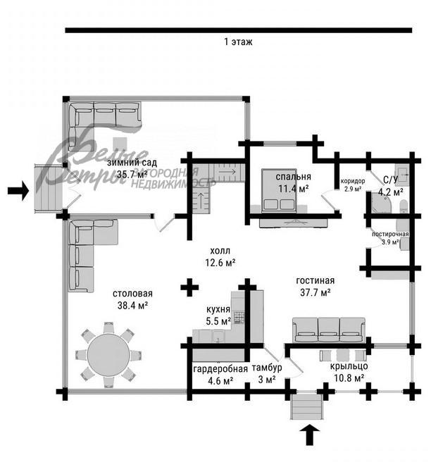 Дом Берёзы КП Прохорово id 718-301 планировка0