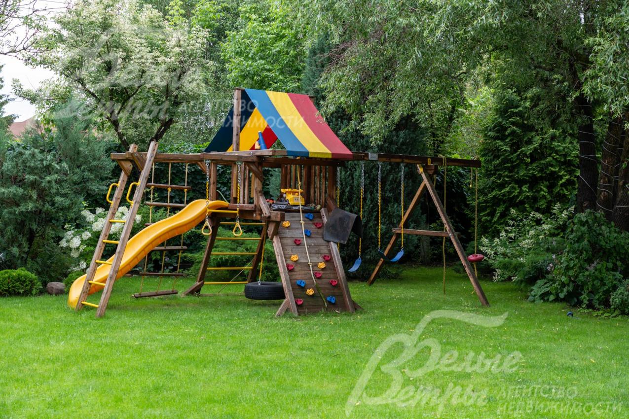 Детский комплекс - с горкой, качелями, верёвочной лестницей