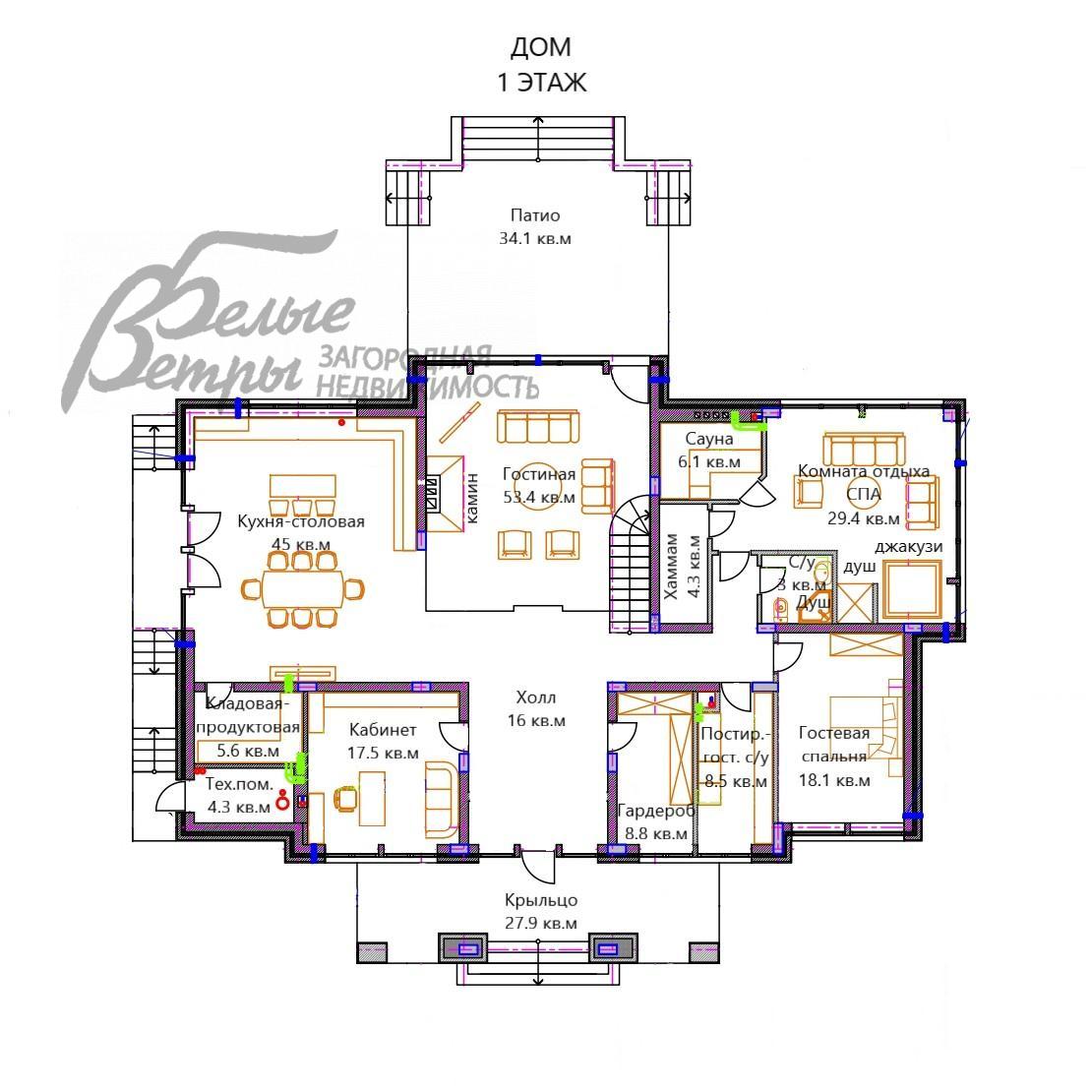 Дом Графские пруды КП Каменка id 228-947 планировка0