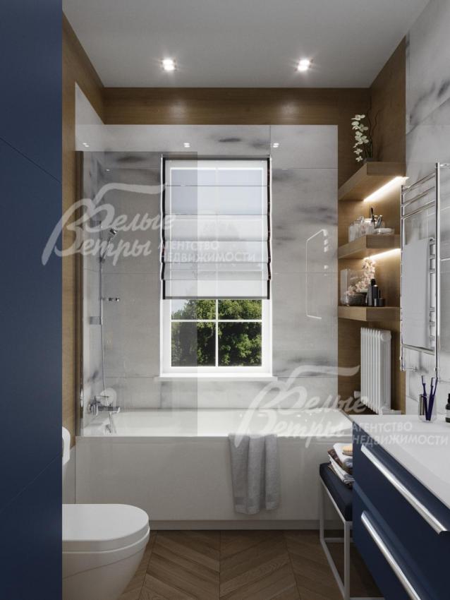 Визуализация. Общий санузел на втором этаже