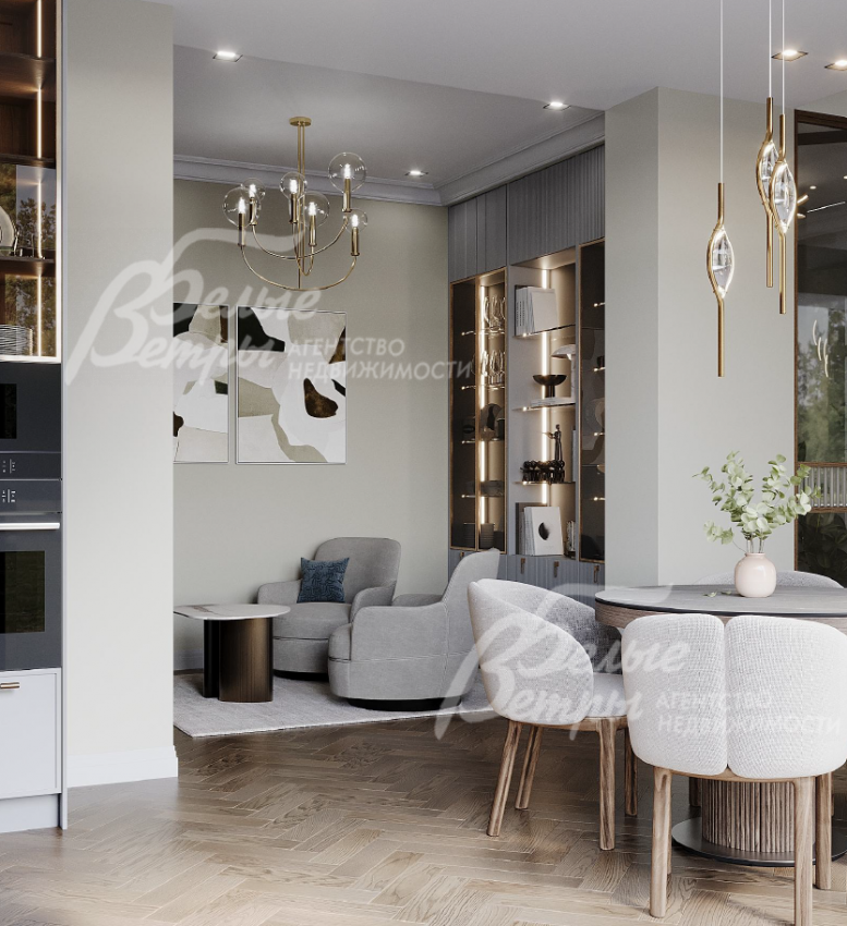 Визуализация. Зона каминной