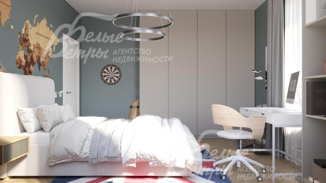 В двух спальня на втором этаже - вместительные платяные шкафы, а также рабочие места