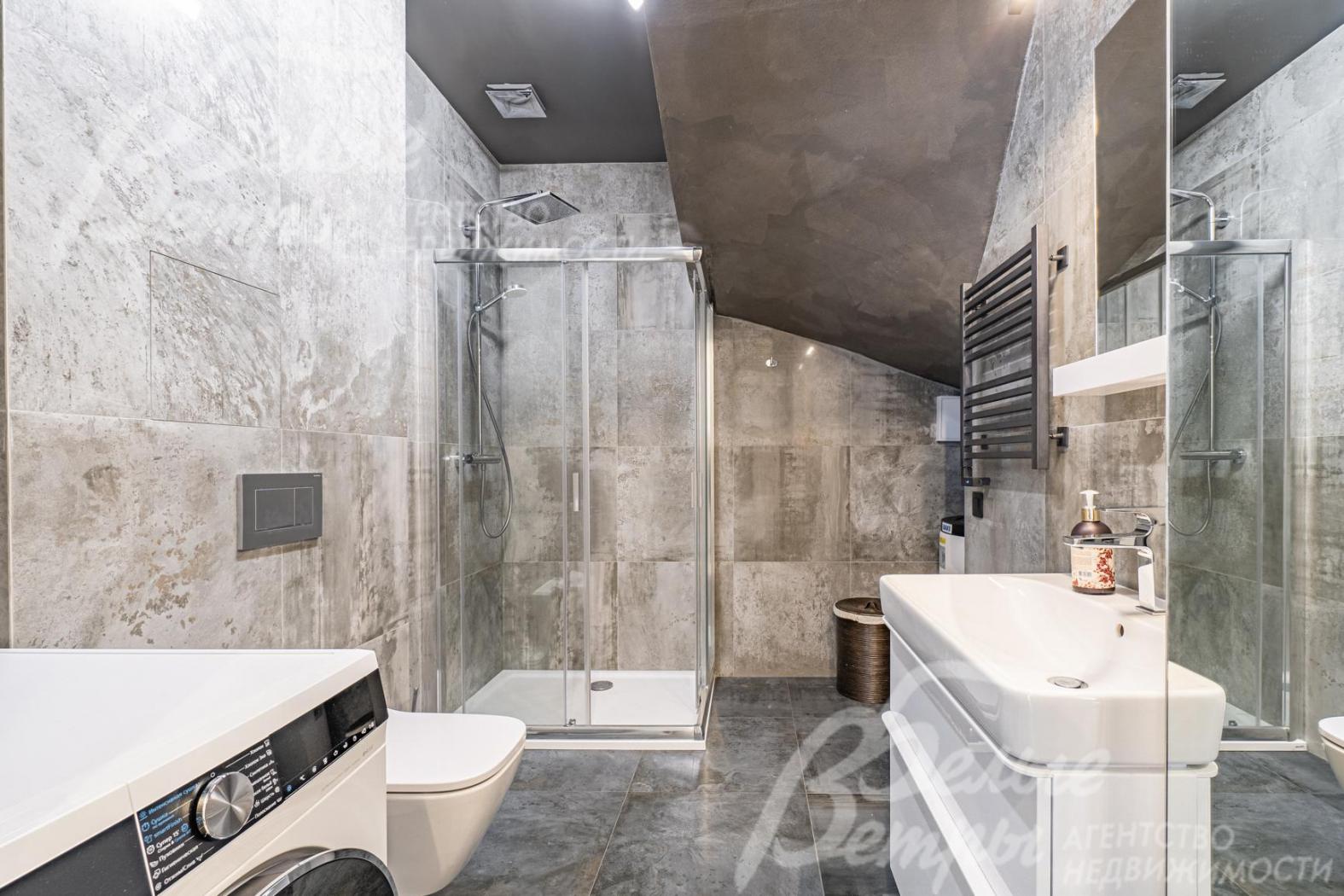 Санузел 6 кв.м с душевой на первом этаже