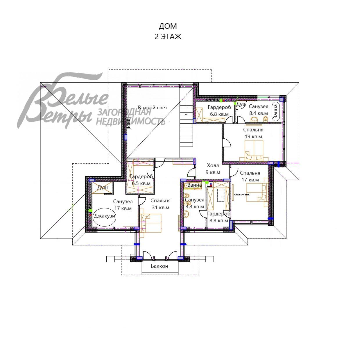 Дом Графские пруды КП Каменка id 228-947 планировка1