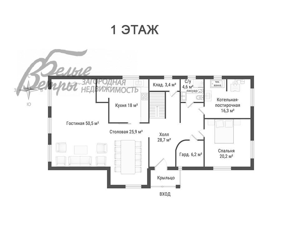Дом Юпитер к/п Ватутинки id 173-912 планировка0
