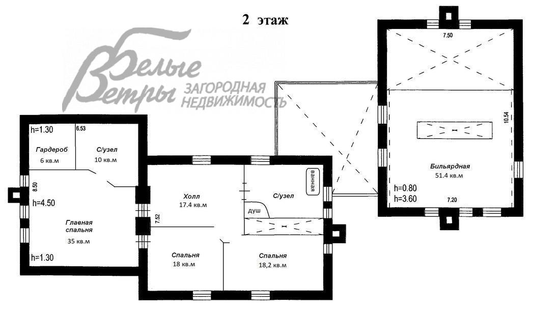 Дом в аренду Лесное Озеро к/п Кузенёво id 131-029 планировка2