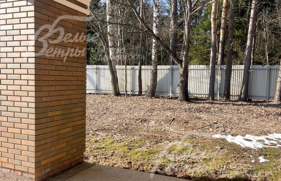 С террасы - выход на ровный участок, граничащий с лесом