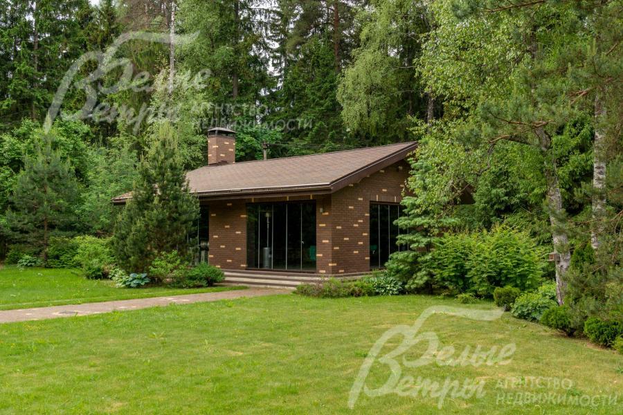 Павильон расположен в уединенном месте в тени лесных деревьев. 