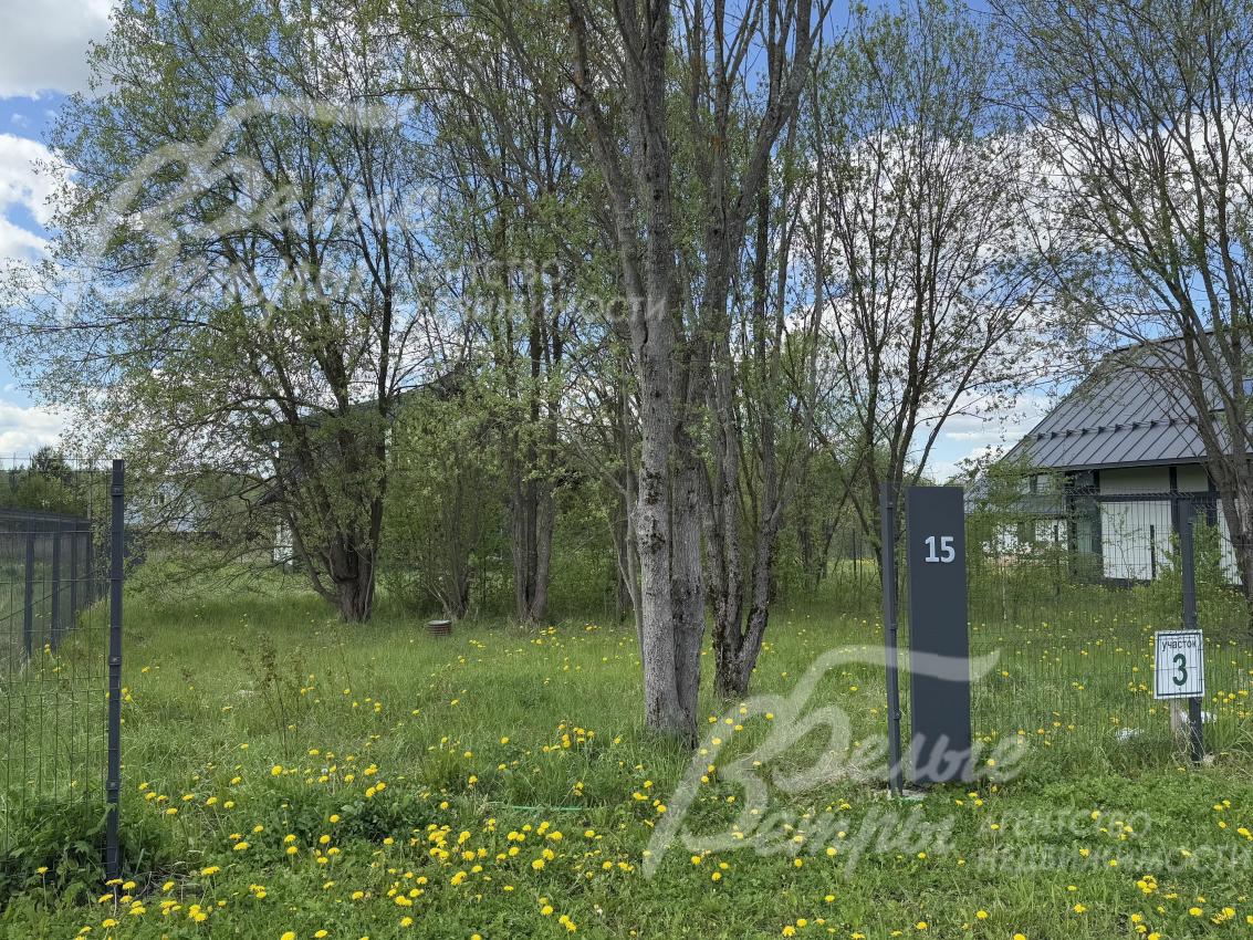 Участок 9 соток с деревьями
