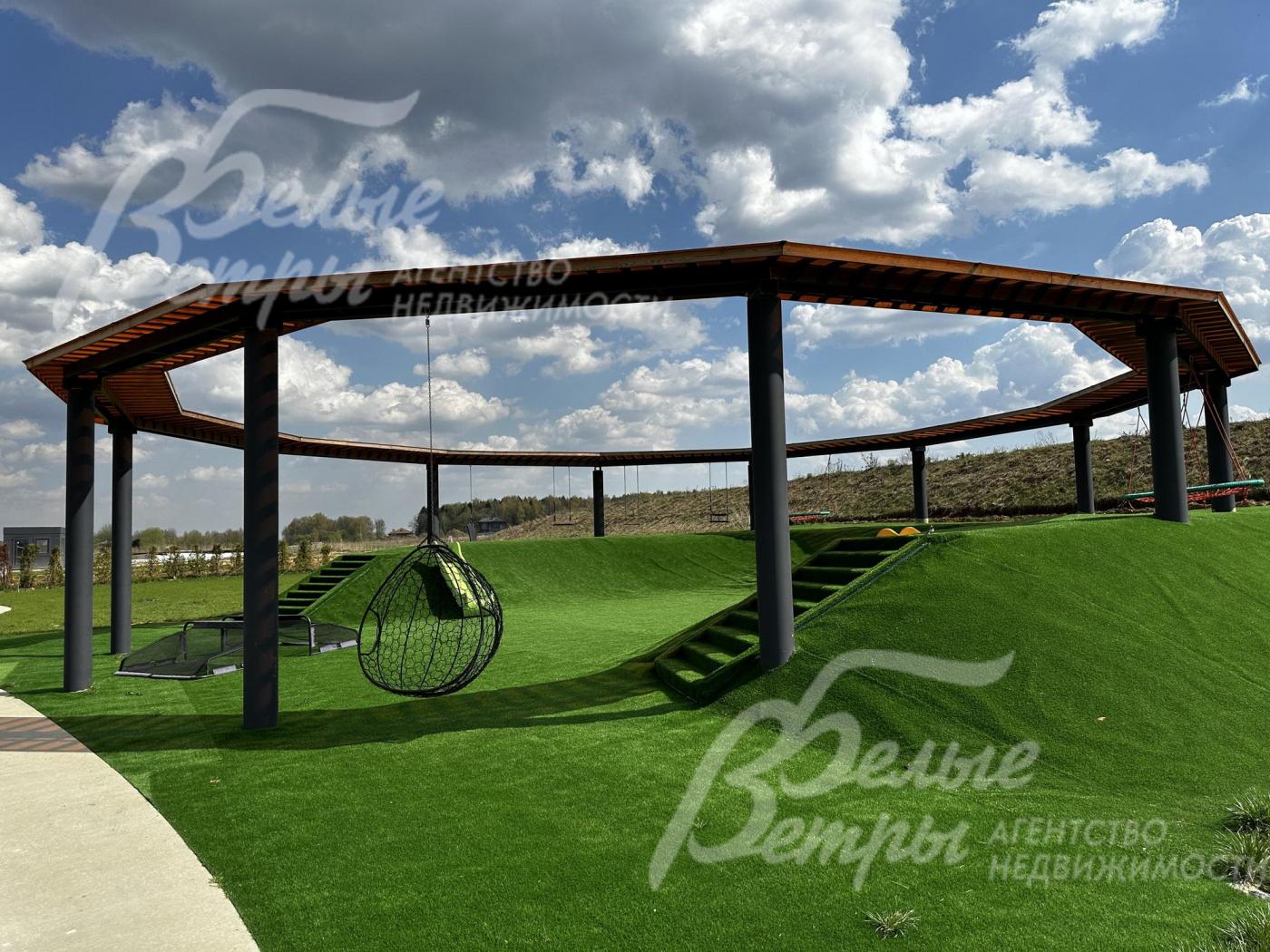 Территория коттеджного посёлка.  В нём работает круглосуточная сервисная служба, охрану осуществляет ЧОП