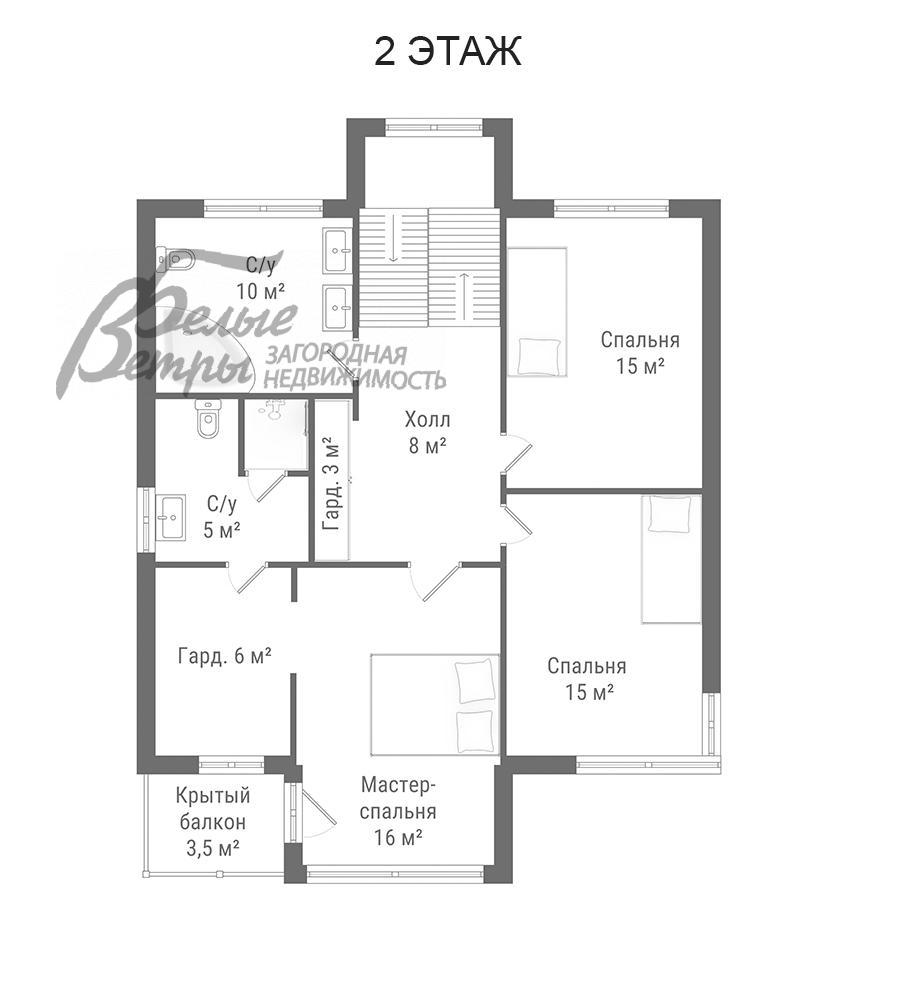 Дом Дубки СНТ Газопровод id 559-204 планировка1